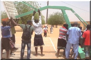 Réhabilitation du terrain de basket du lycée de Kaédi