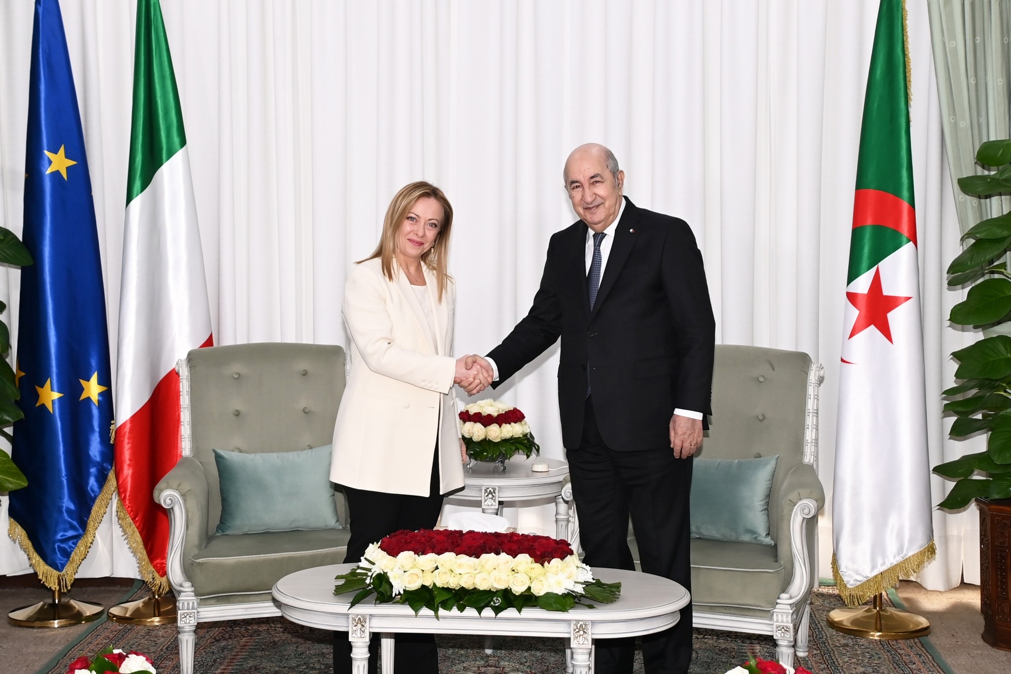A Rome, Giorgia Meloni et Abdelmadjid Tebboune se félicitent de la qualité des relations italo-algériennes