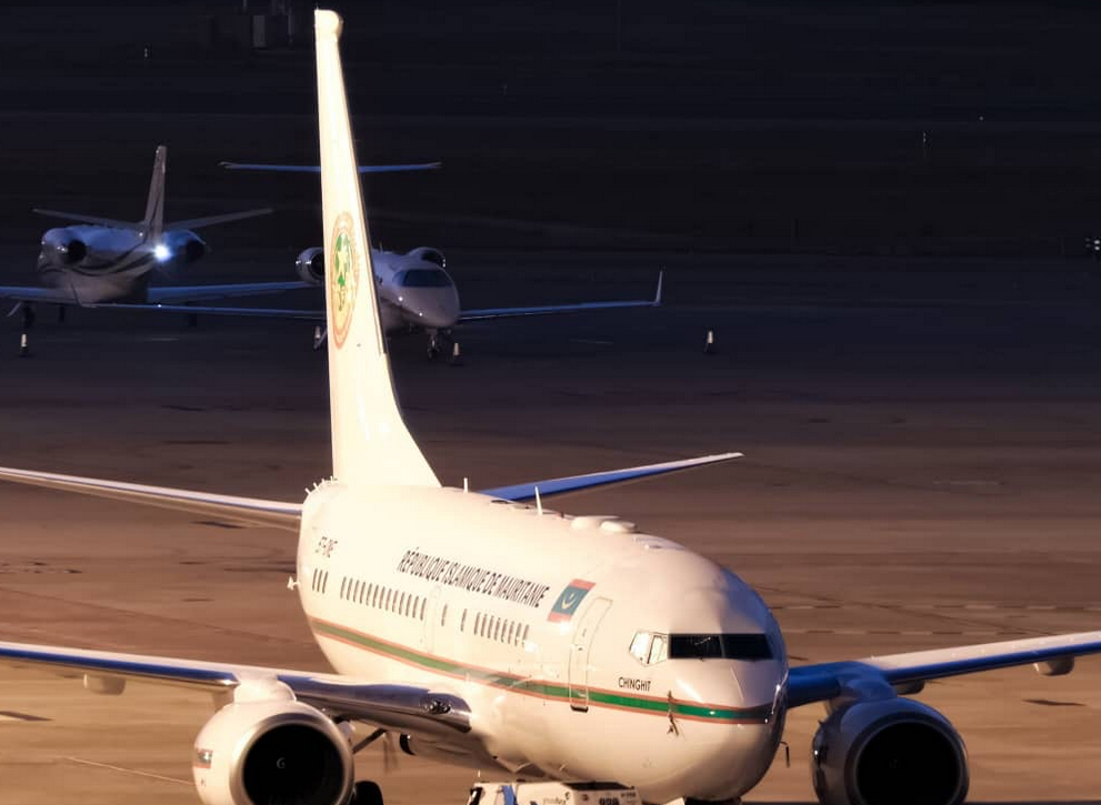 Lors d’une visite non annoncée… l’avion de Ould Ghazouani repéré à Barcelone