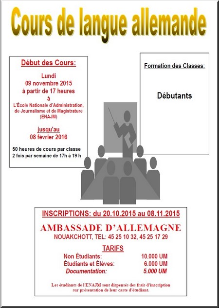 Cours de langue Allemande