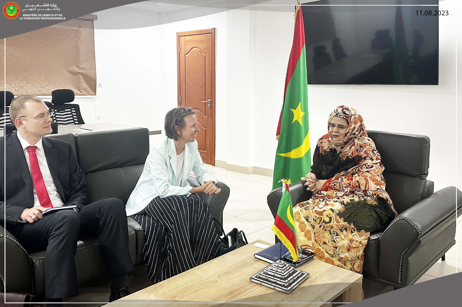 La Ministre de l’Emploi et de la Formation professionnelle reçoit l’Ambassadrice d’Allemagne