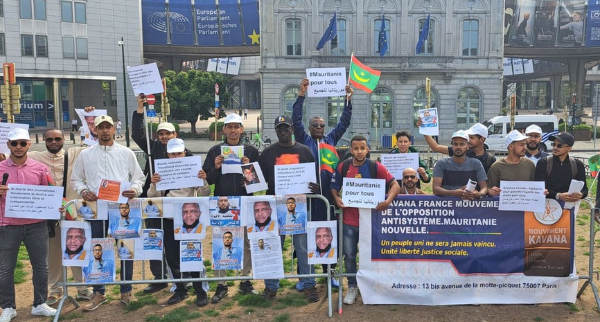 Un rassemblement devant le Parlement européen dénonce la détérioration des libertés en Mauritanie