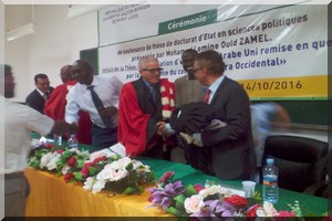 Thèse : Mention très honorable avec félicitations du jury pour le Dr Mohamed Lemine  Ould Zamel [PhotoReportage]